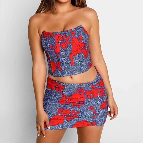 Tiger Mist Reed Skirt Rose Print - Picture 2 of 5